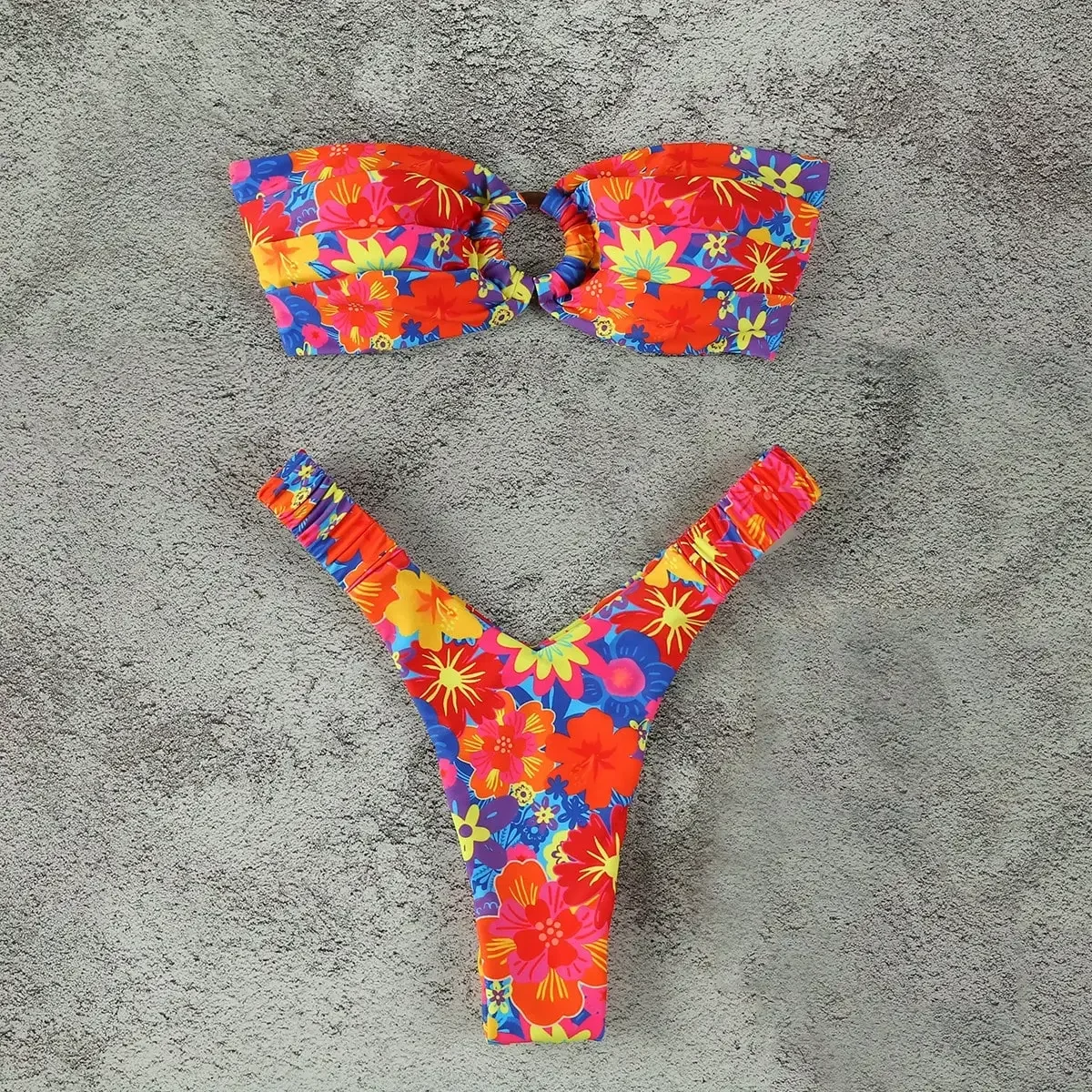 Микро-бикини с эффектом пуш-ап, женские купальники 2024, сексуальные женские купальники, бразильский комплект бикини, стринги, бикини, купальные костюмы, пляжная одежда с принтом