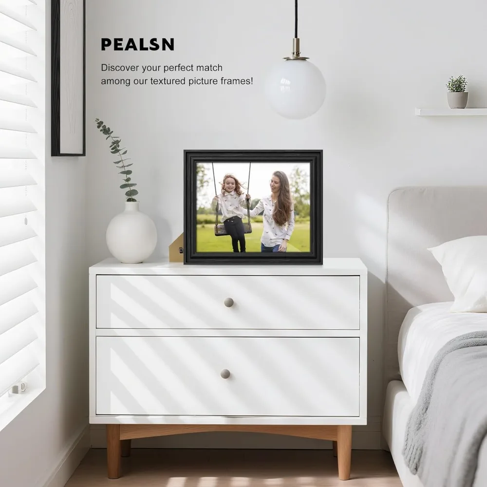 Sleek Real Glass Frame with Black Backing for Wall or Tabletop Display