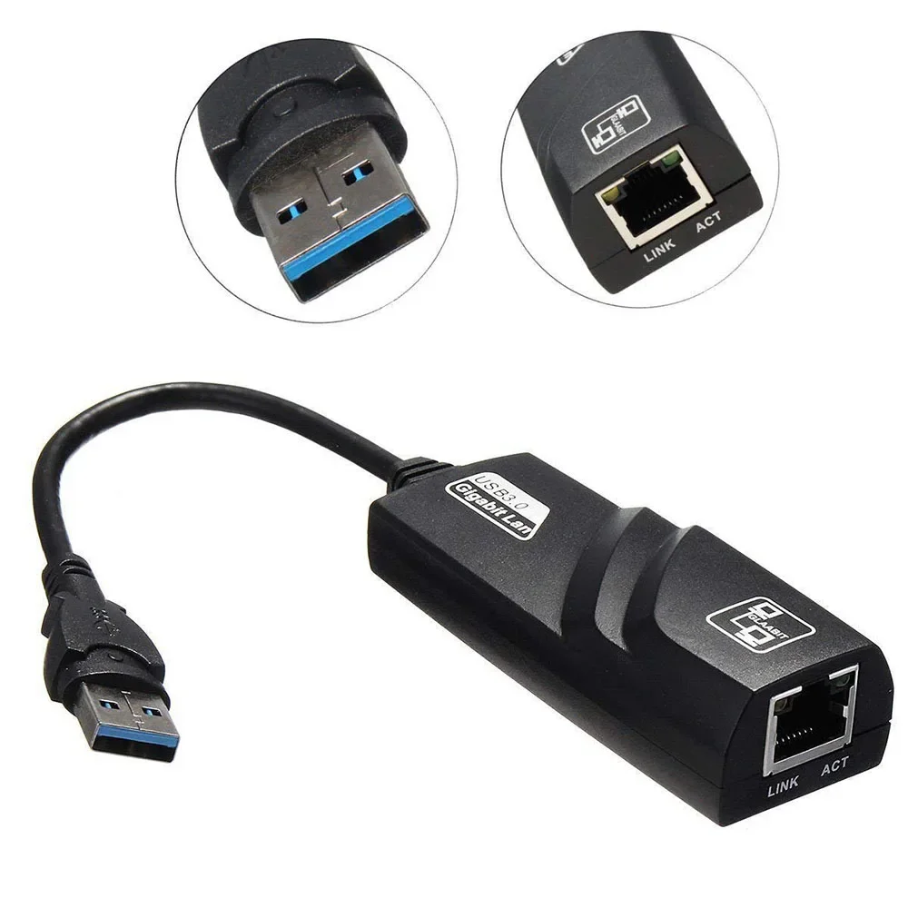 محول إيثرنت USB من النوع C USB 3.0 إلى محول شبكة جيجابت يدعم السرعات ما يصل إلى 10/100/1000 ميجابت في الثانية لأجهزة Macbook وMac Pro XPS #1