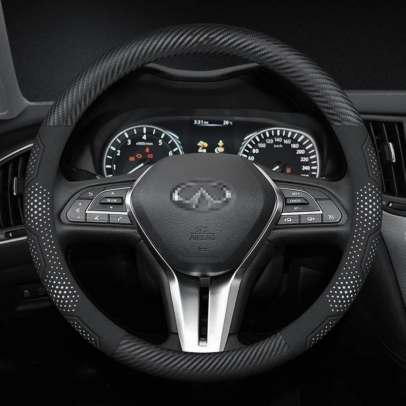 

Car Chamois Steering Wheel Cove For Infiniti QX30 Q50 Q60 Qx70 QX80 Qx56 Fx35 Ex35 G25 G35 G37 JX35 Auto Interior Accessories