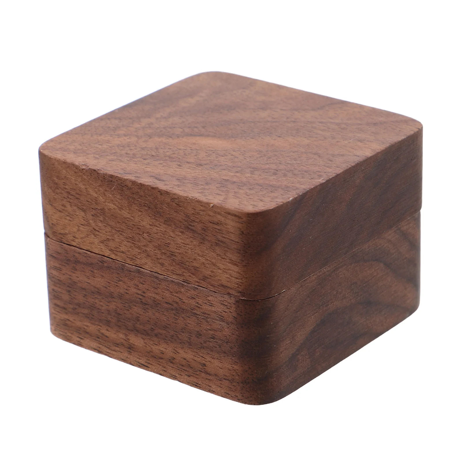 Wooden Ring Box Double Slot Square Stud Earring Case Retro Necklace Pendant Holder Wedding Ceremony Proposal Jewelry Organizer