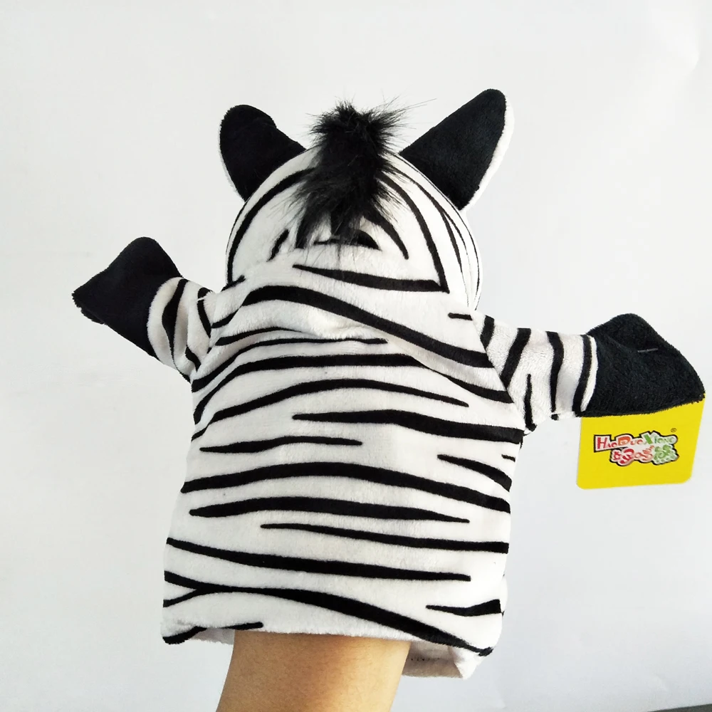Tierspielzeug, weiches gefülltes Geschenk für Kleinkinder, Zebrastreifen, Tierplüsch, Handpuppenspielzeug