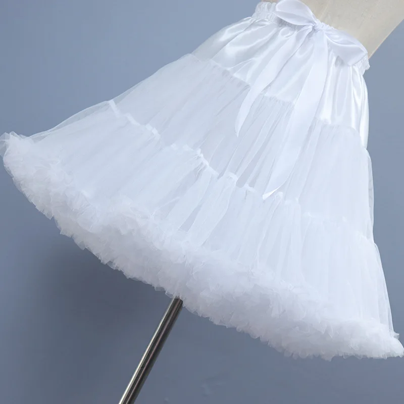 12 Farben Frauen Blumen-Stil Lolita Petticoats Krinoline Inner Trubel Cosplay Tutu Puffy Plissee Cancan Rock unter Kleidern – Detail 1
