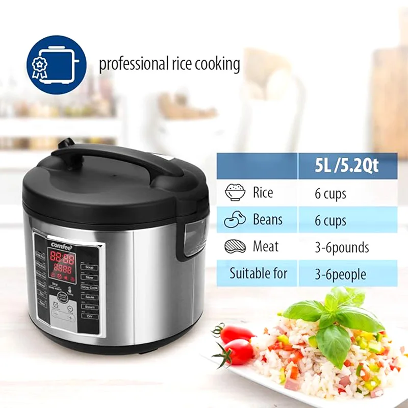 Household rice cooker (12 cooking programs) large capacity programmable, new experience of smart cooking, high-end rice cooker