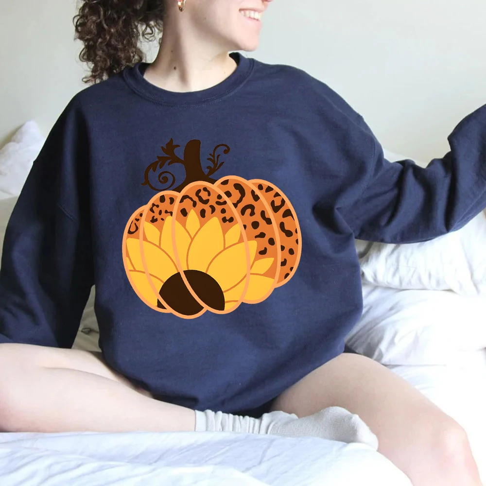 Leopard Pumpkin Women Clothing Cheetah Pumpkin Sweatshirts for Womens Thanksgiving Hello Women's Clothes Family Women's Clothing