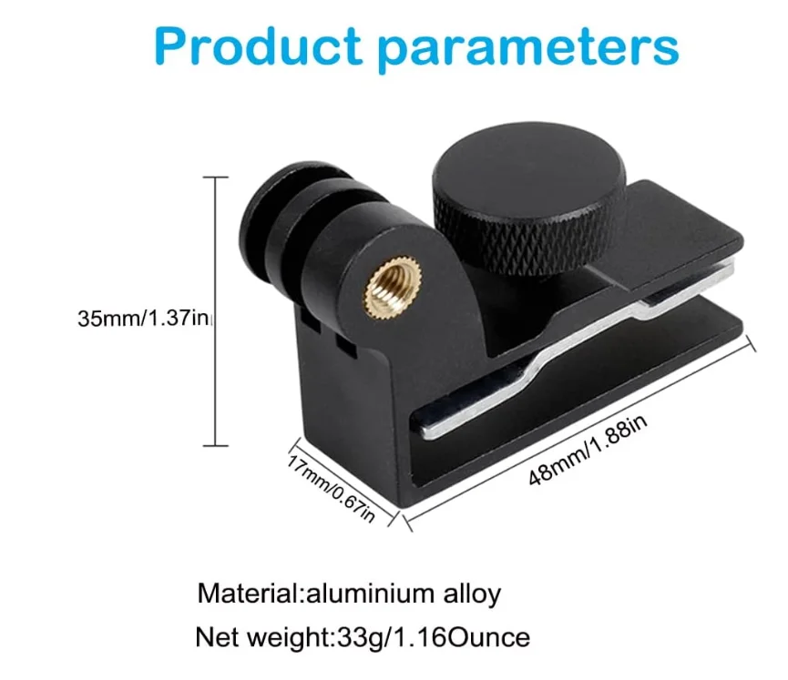 Quick Baseball Cap Clip Mount Fast Clamp Supports For Gopro Hero 13 Session insta360 ace/one rs/DJI ACTION 5 Pro 4 3 2