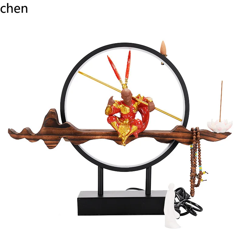 Cz1 fighting buddha and victorious buddha ornaments sun wukong qitian dasheng office decorations housewarming gifts