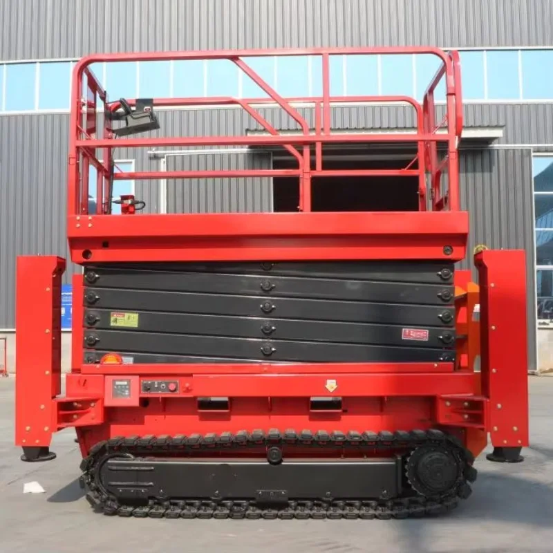 12m 13.8m Emergency Lowering Self Propelled Mobile Aerial Lift Full Electric Hydraulic Scissor Safe High Altitude Machine