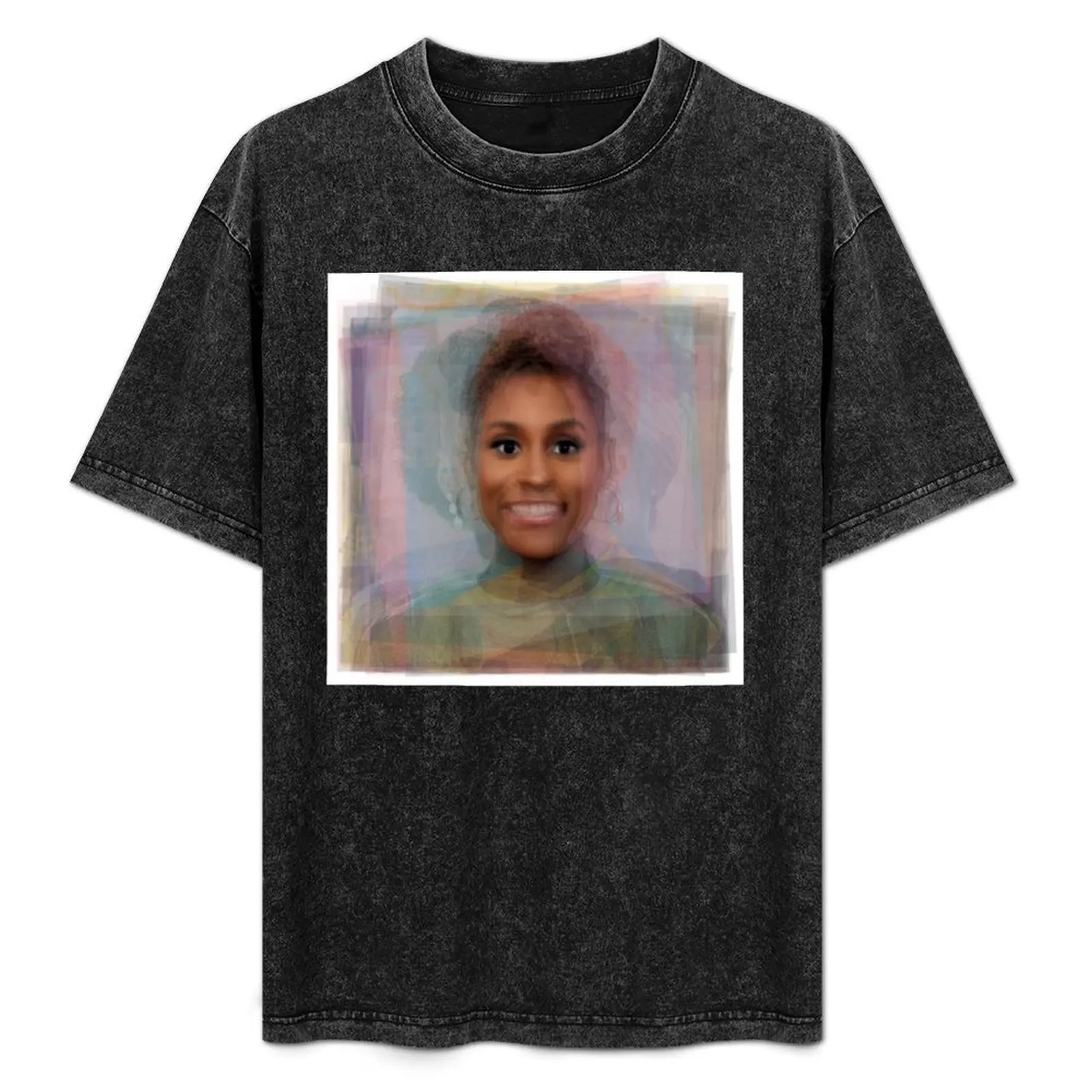 

Футболка с портретным принтом Issa Rae, простая повседневная футболка с короткими рукавами
