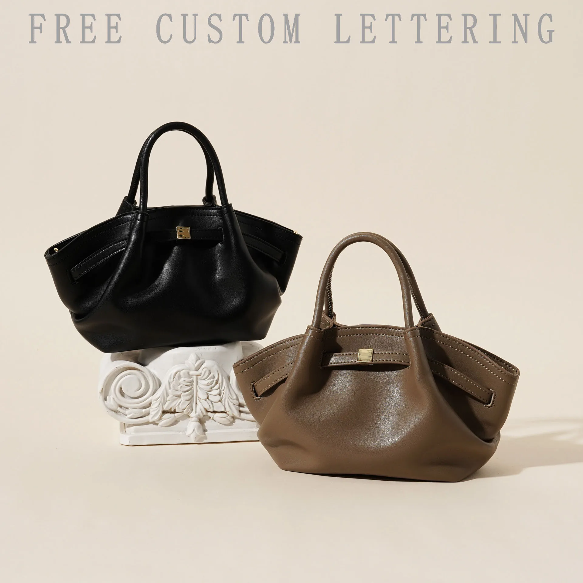 

Cowhide dumpling bag 2025 new niche design vintage soft high-end single-shoulder crossbody bag fashionable ladies handbag