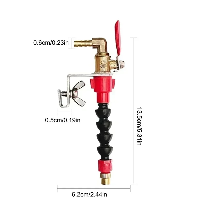 Ugello del sistema Nebulizzazione del liquido refrigerante Spruzzatore d'acqua per la rimozione della polvere a prova di polvere per la tagliatrice di piastrelle di mattoni di marmo Taglierina per smerigliatrice angolare