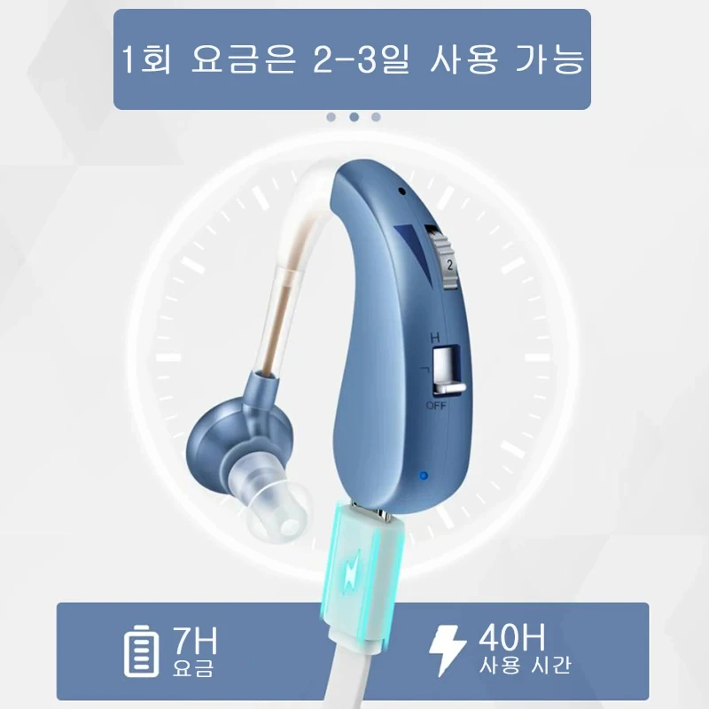 سماعات رأس جديدة مدمجة وخفيفة الوزن وقابلة لإعادة الشحن وخاصية إلغاء الضوضاء وسماعات أذن بخطاف مناسبة لكبار السن