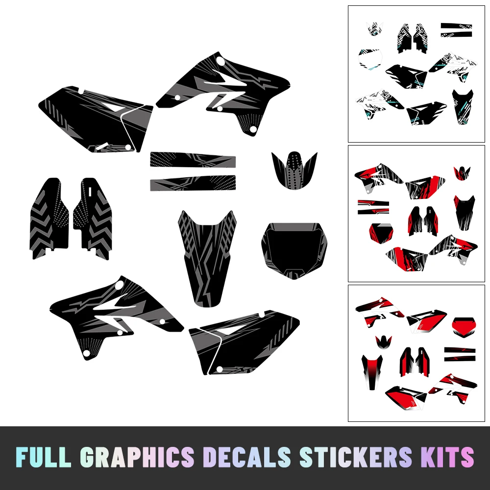 

Fit for Suzuki RMZ 250 RMZ250 2007 2008 2009 Motocross Deco Team Graphics Background Decals Stickers Kits
