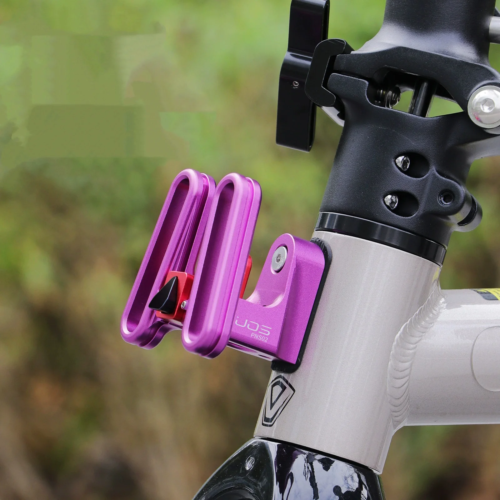 IKUOS Faltbarer Fahrradtaschenhalter für Brompton-Tasche für Java Neo Block – Detail 4