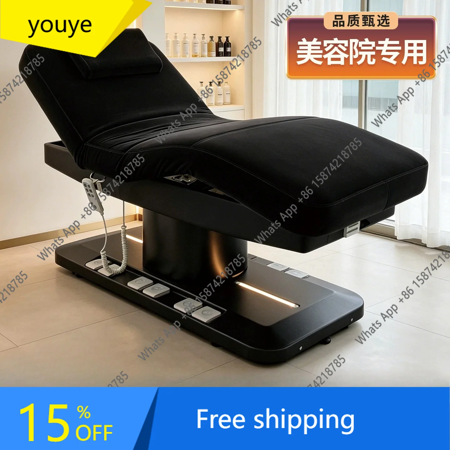 

N65 Electric beauty bed special for beauty salons integral up and down lifting massage bed tattoo embroidery ear bed