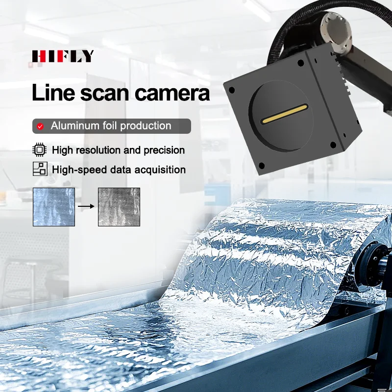 High Speed 27.5KHz 4K Mono CMOS Global Shutter Line Scan GigE Industrial Camera