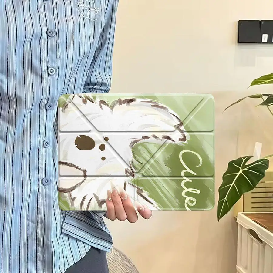 

Holder Cover Tablet Case For iPad Air 4 5 M3 M2 1 2 M4 11inch Pro 2025 Mini 6 7 Pro 11th 10th 9th 8th 7th 12.9inch Cute Dog