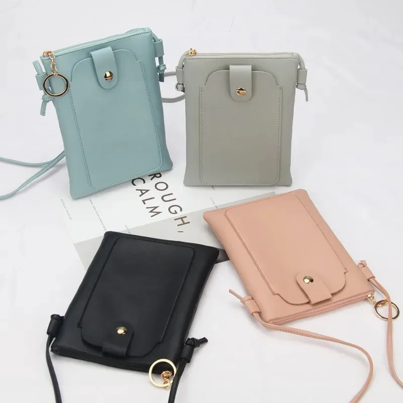 

Solid Color PU Coin Purse Mobile Bag, Women's Crossbody Bag, Korean Version Single Shoulder Crossbody Small Bag, The Best Gift
