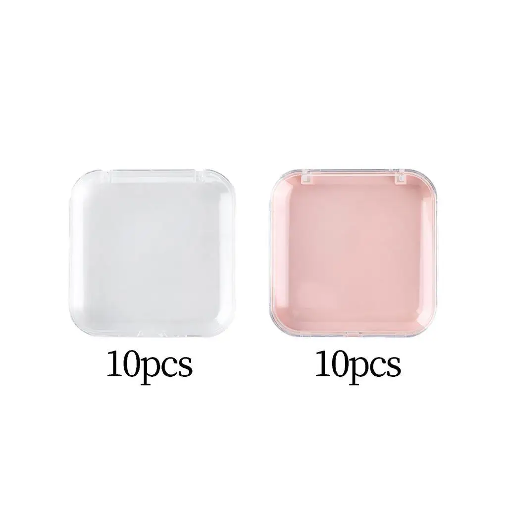 10x Press on Nail Storage Boxes Empty Display Pins Crafts Transparent Nail