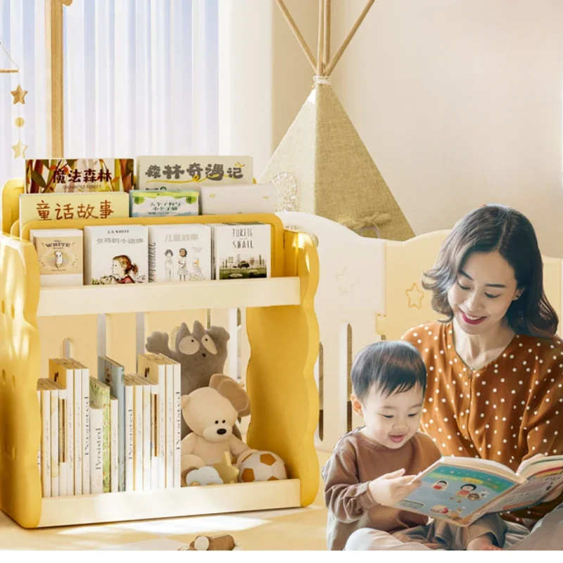 Large Desk Side Bookshelf Organizer Mobile Document Storage Rack Bookshelf Desk Storage Shelf Kid Picture Book Home Organizer