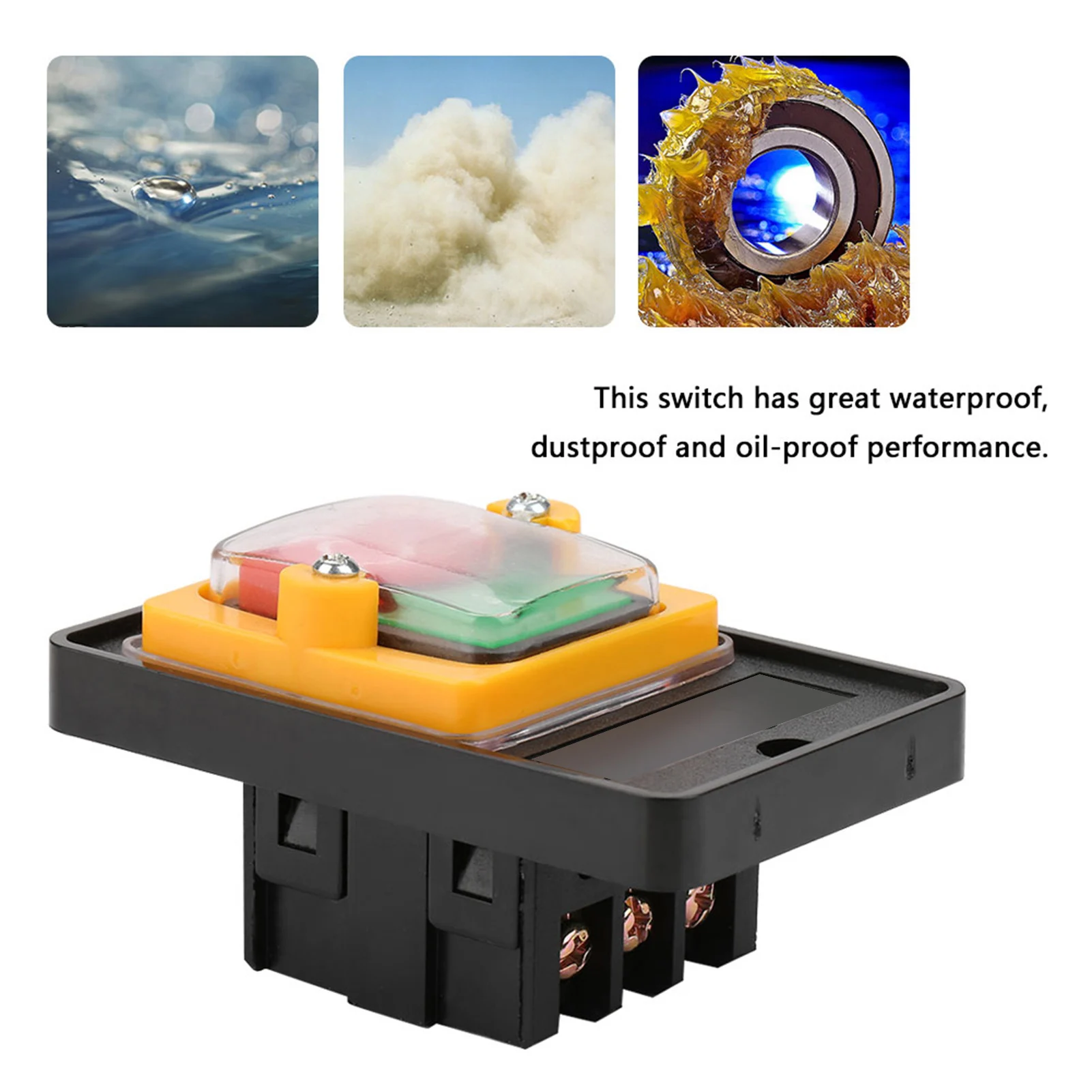 AC220V/380V 10A Waterproof ON/OFF Pushbutton  Push Button Pushbutton Pushbutton  Waterproof
