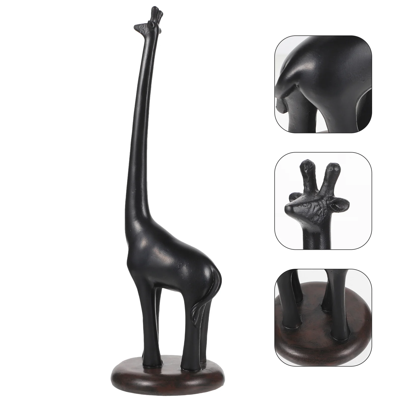 

Toilet Paper Giraffe Towel Holder Standing Tissue Storage Kitchen Gadget Countertop Black