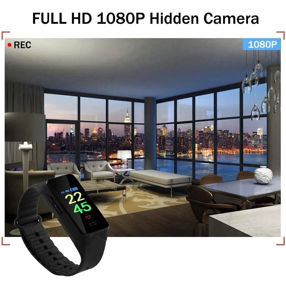 Kamera Mini HD 1080P jam tangan olahraga, Monitor keamanan rumah pengawasan dapat dipakai DV Camcorder kamera kecil perekam aksi Bodycam