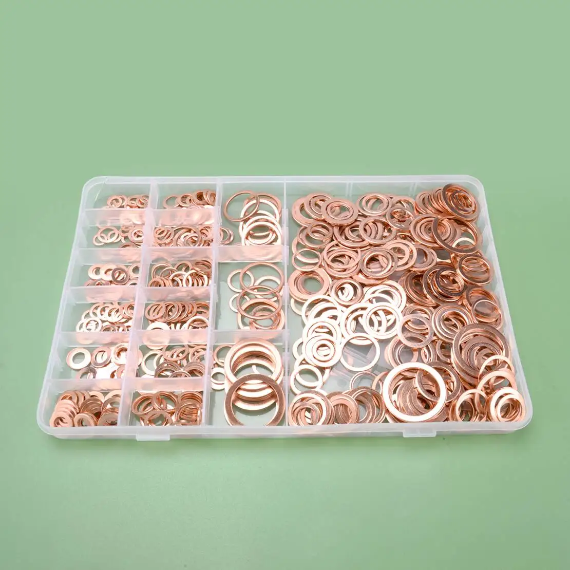 LETAOSK 568Pcs New Copper Crush Washer Gasket Set Metric Flat Ring Seal Assortment Kit 30Size