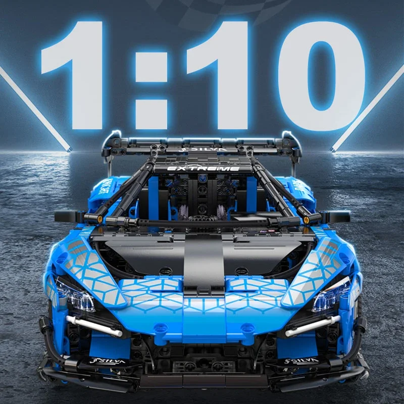 Technical MOC Senna GTR Super Sports Racing Car Rc Supercar Model 2088PCS Building Blocks Brick Puzzle Toys for Children Gift