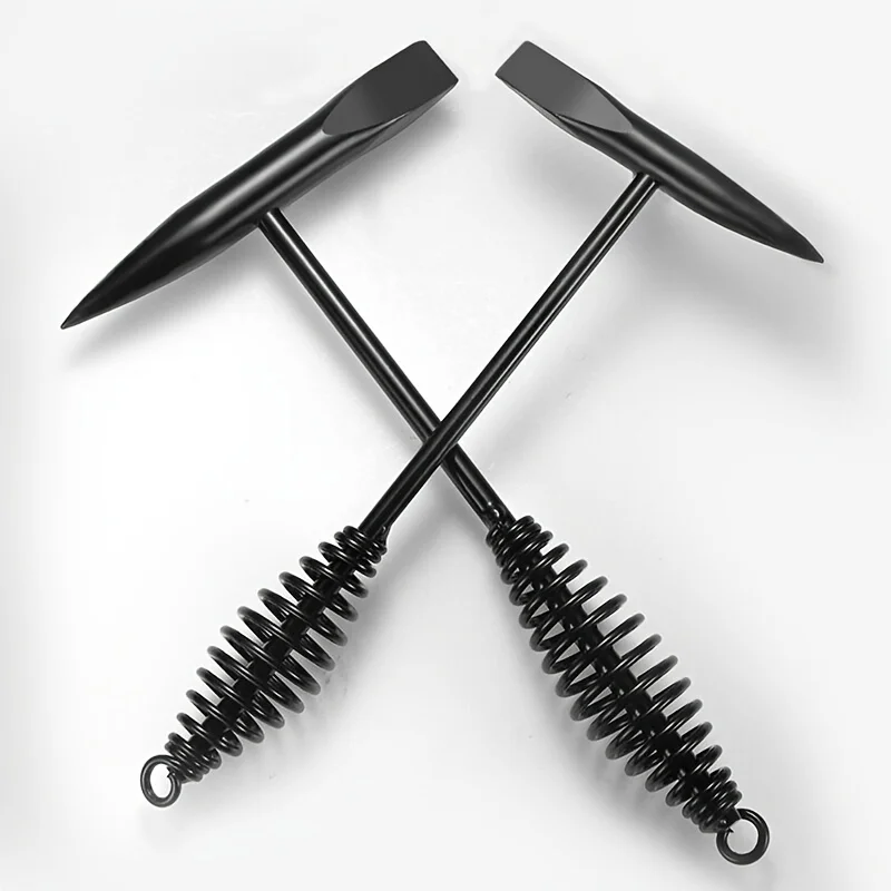 1pcHigh-Carbon Steel Welding Chipping Hammer with Spring Handle Welding Slag Hammer for Welder Security Safety Durable Hand Tool