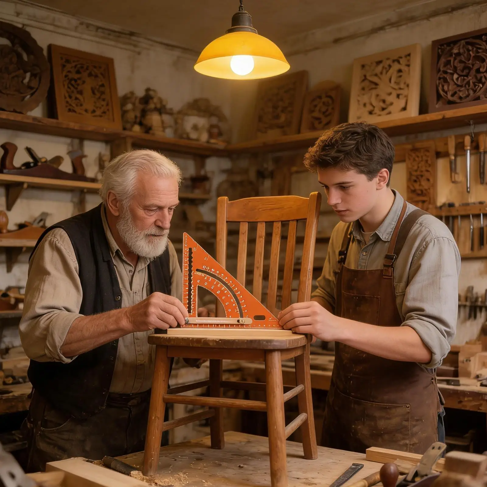 Carpenter Square Tool Adjustable Angle Measuring Layout Triangle Ruler Construction Square For Men Professionals Hobbyists Women