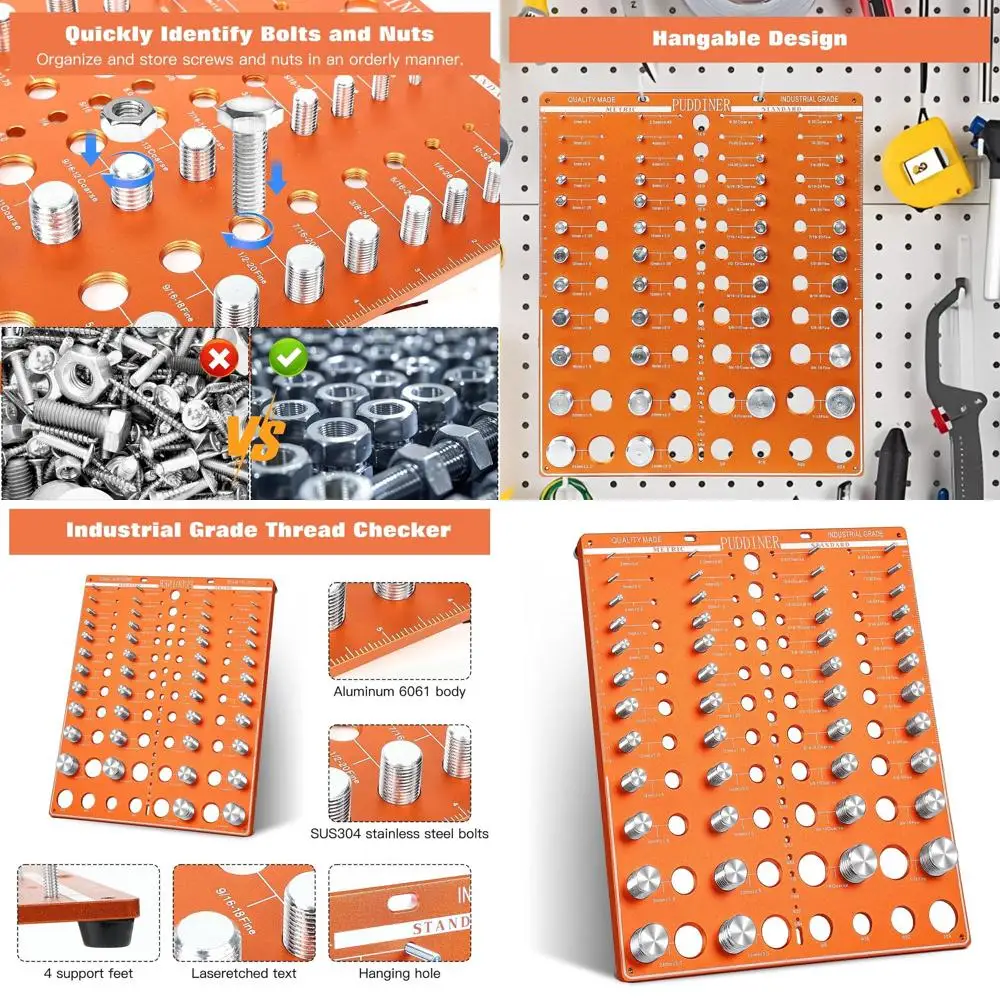 

Калибр для проверки резьбы метрического болта и размеров, настенный монтаж, 68-гайка, болт, 24 метрические болта, стандарт 22 года, 24 калибры для сверл Identi