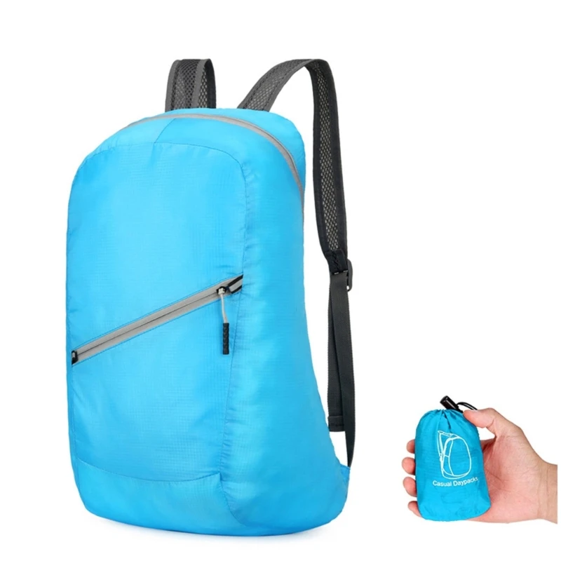 E74b mochila leve dobrada ar livre bolsa viagem para homens mulheres mochilas capacidade