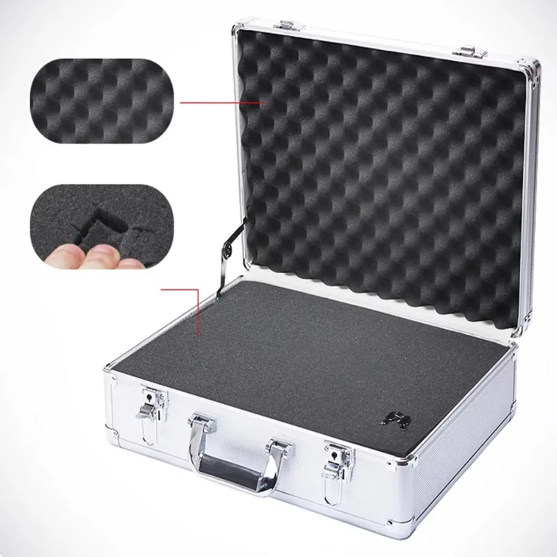 Portable Aluminum Tool Box, Instrument Storage Suitcase, Impact Resistant Equipment Case With Custom Sponge