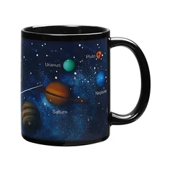 1pc Heat Color Changing Cup Solar System Mug Ceramic Coffee Mug Drinking Cup (330ml)