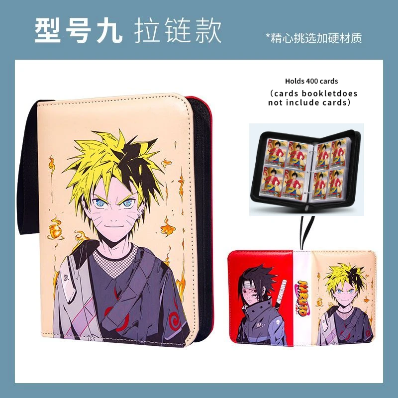 Anime Naruto Jiraiya Peripheral Card Album Game Card Collection Toy Zipper Binder High-Capacity Storage Bag Holder Book Gifts