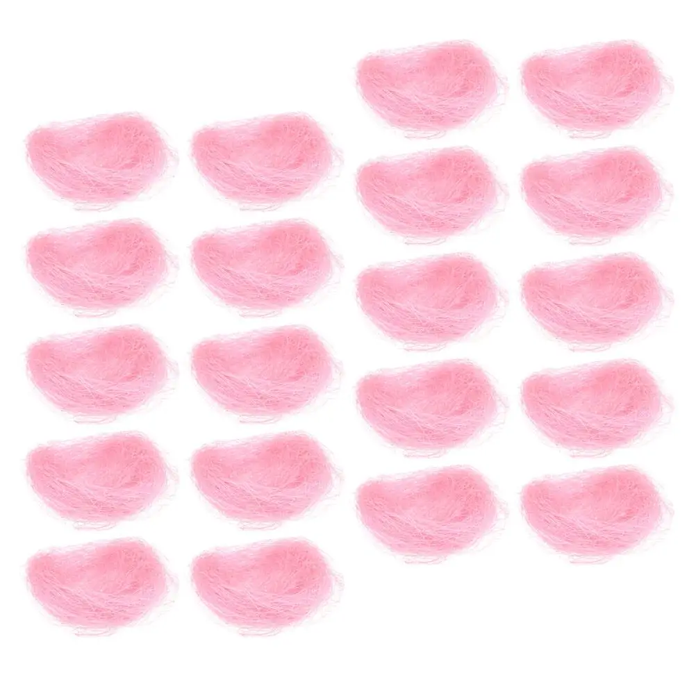 

20 Pcs Bird's Nest Decoration Silk Artificial Nests for Home Party Wedding Easter Decorations Lightweight Items Candy