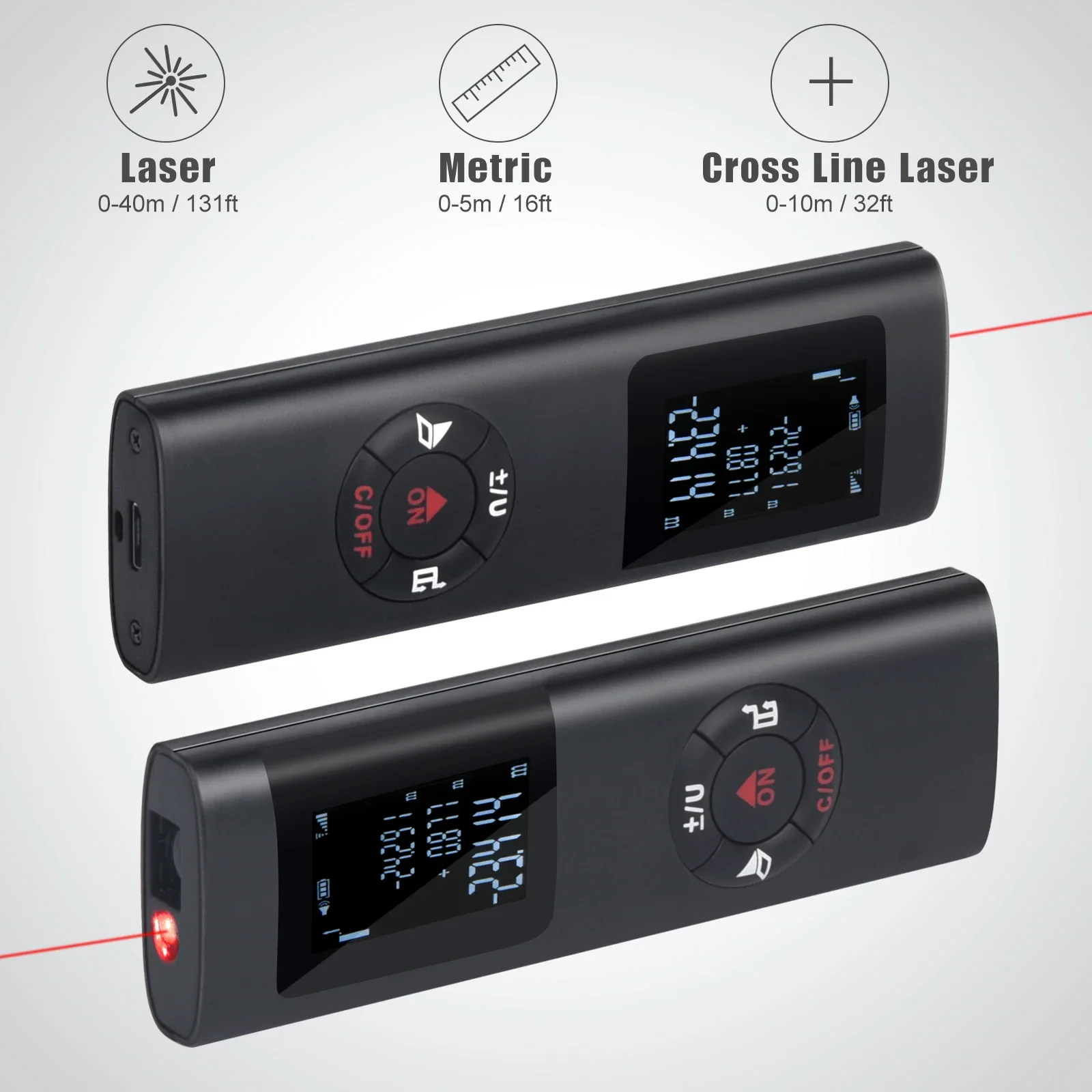 Portable Handheld Laser Range Finder Tools 40M/60M Mini Smart Laser Distance Meter Measure Infrared Rangefinder image 3