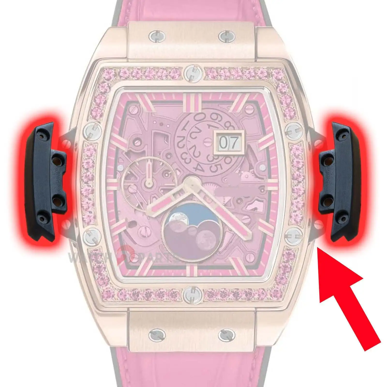 Pieza protectora de tornillo de resina para reloj automático cronógrafo Hublot Spirit of Big Bang 647/641 de 42 mm