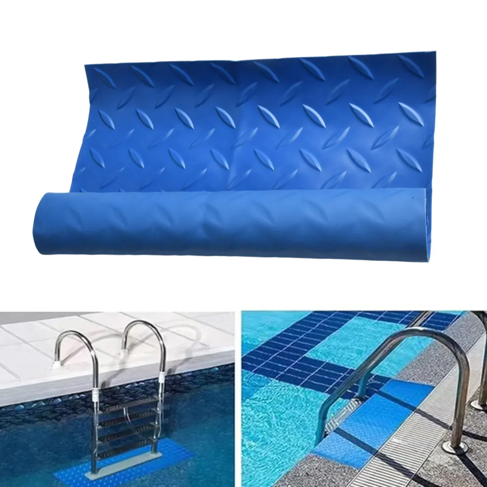 Revestimiento de piscina, almohadilla de escalera reutilizable, estera antideslizante, estera de PVC, estera de escalera de piscina, almohadilla de goma para escalones de piscina