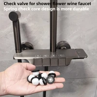 Válvula mezcladora termostática con almohadilla de goma 3/4, válvula de retención de agua anticuerda, grifo de ducha, válvula de retención de pie parcial, reflujo, 1 Uds.