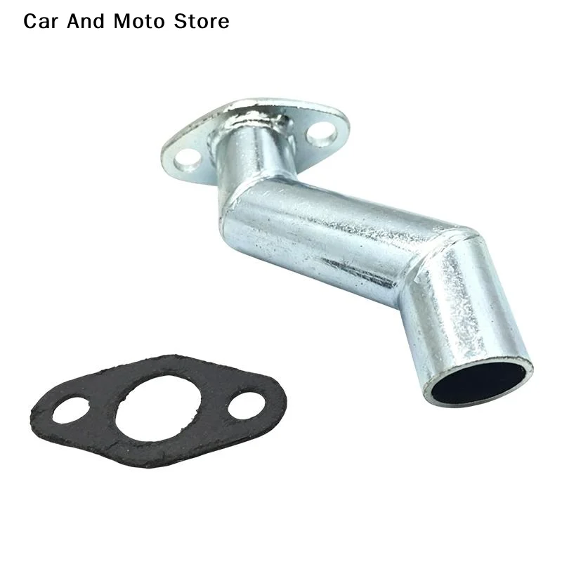 【CMO】Offset Long Manifold W/Gasket For 60cc 80cc Motorcycle Bicycle Modify Carburetor Parts Accessories