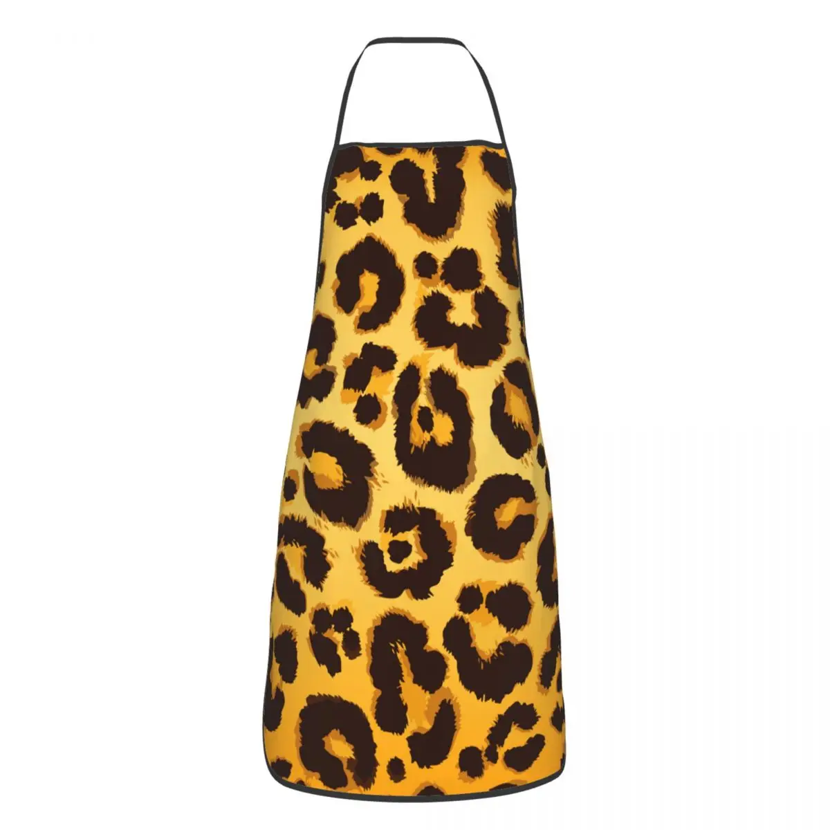 Custom Bib Leopard Print Aprons Men Women Unisex Adult Chef Cooking Kitchen Tablier Cuisine Painting