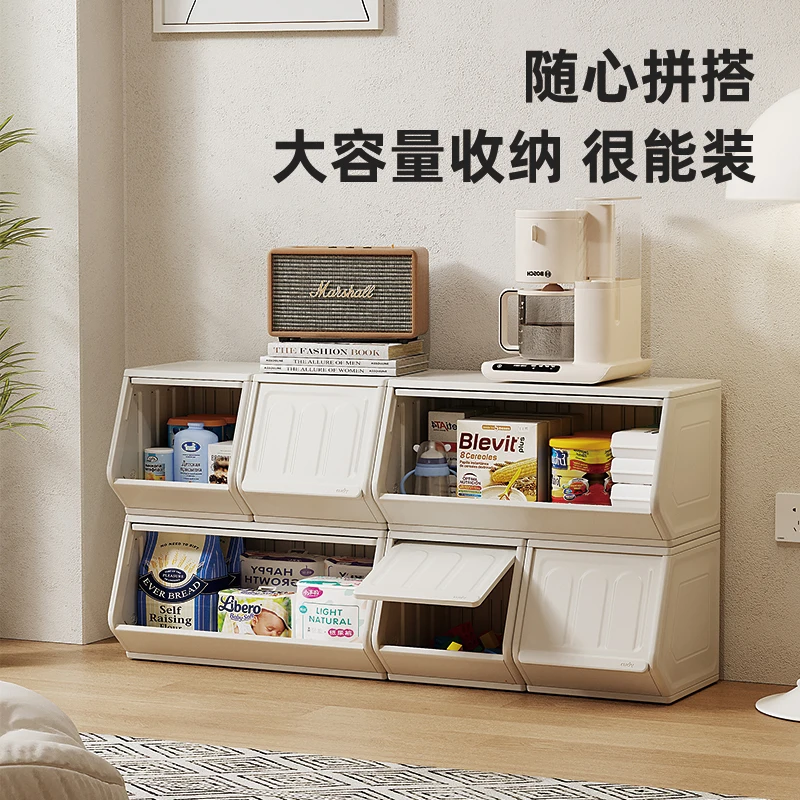 

Toy Storage Cabinet Snack Organizing Cabinet DIY Storage Rack Desktop Bedroom Bookcase Locker Stackable Storage Box