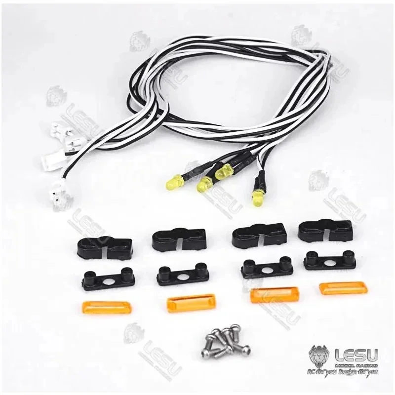 Lesu saias laterais luz lâmpada led para 1/14 diy tamiyay trator caminhão modelo de reboque brinquedos ao ar livre th15877