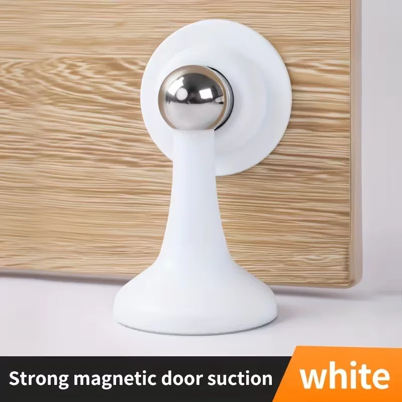 Magnetischer Türstopper - Bohrfreier Starker Magnethalter, Winddicht & Geräuschlos, Langlebiger Kunststoff, Schwarz/Weiß/Grau für Zuhause und Büro