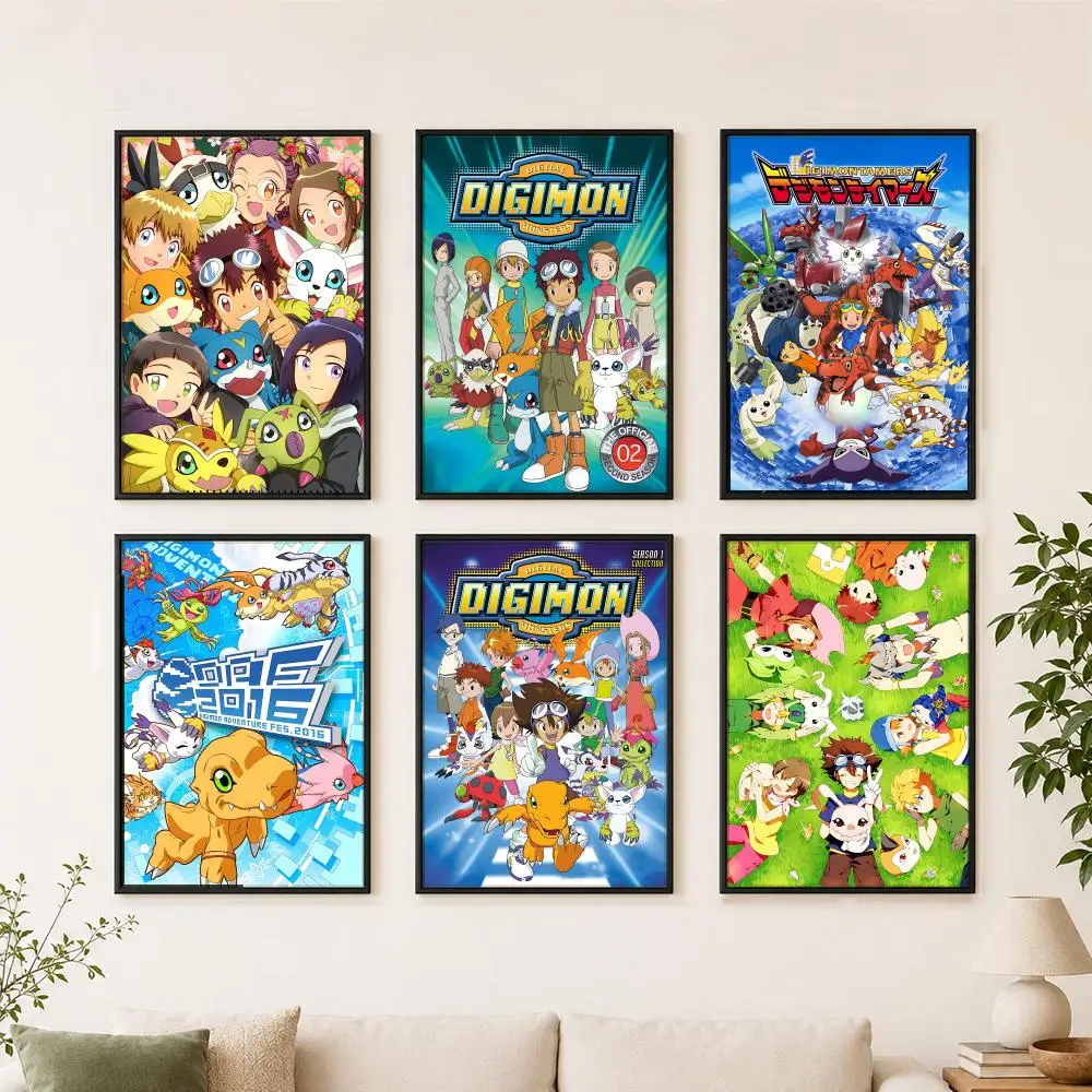 Anime D-Digimon A-Adventure Poster Poster, Wall Decor Art Print, Abstract Wall Decor Art Print for Living Room