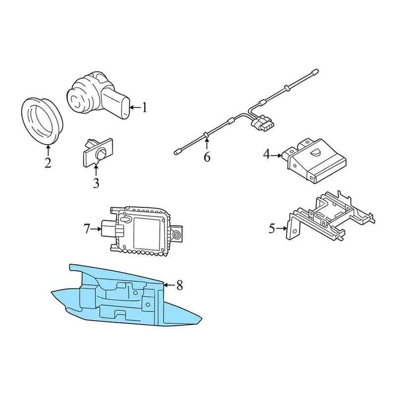 Reliable-8Y0907693A, 8Y0907694A Lane Change Assist Module Mount Bracket Lane Change Assist Bracket For A3 Quattro 2022-2024
