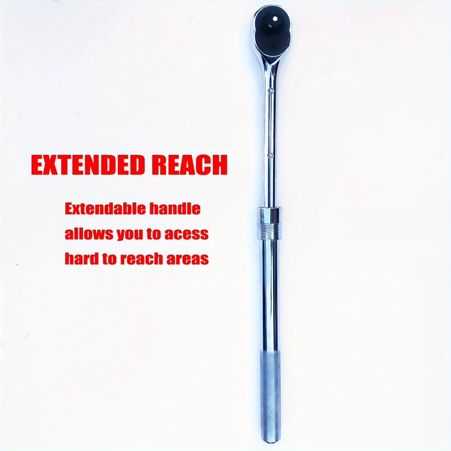 Power built  Extendable Ratchet, 3/4 Inch Drive, Quick Release, Tool Extends 19 Inch to 30 Inch for Long Reach, Reversible Switc