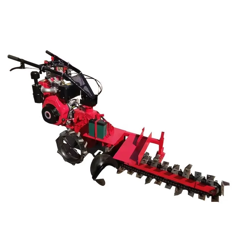 15hP diesel power agricultural road tap water pipe grooving machine engineering cable trench ditching machine